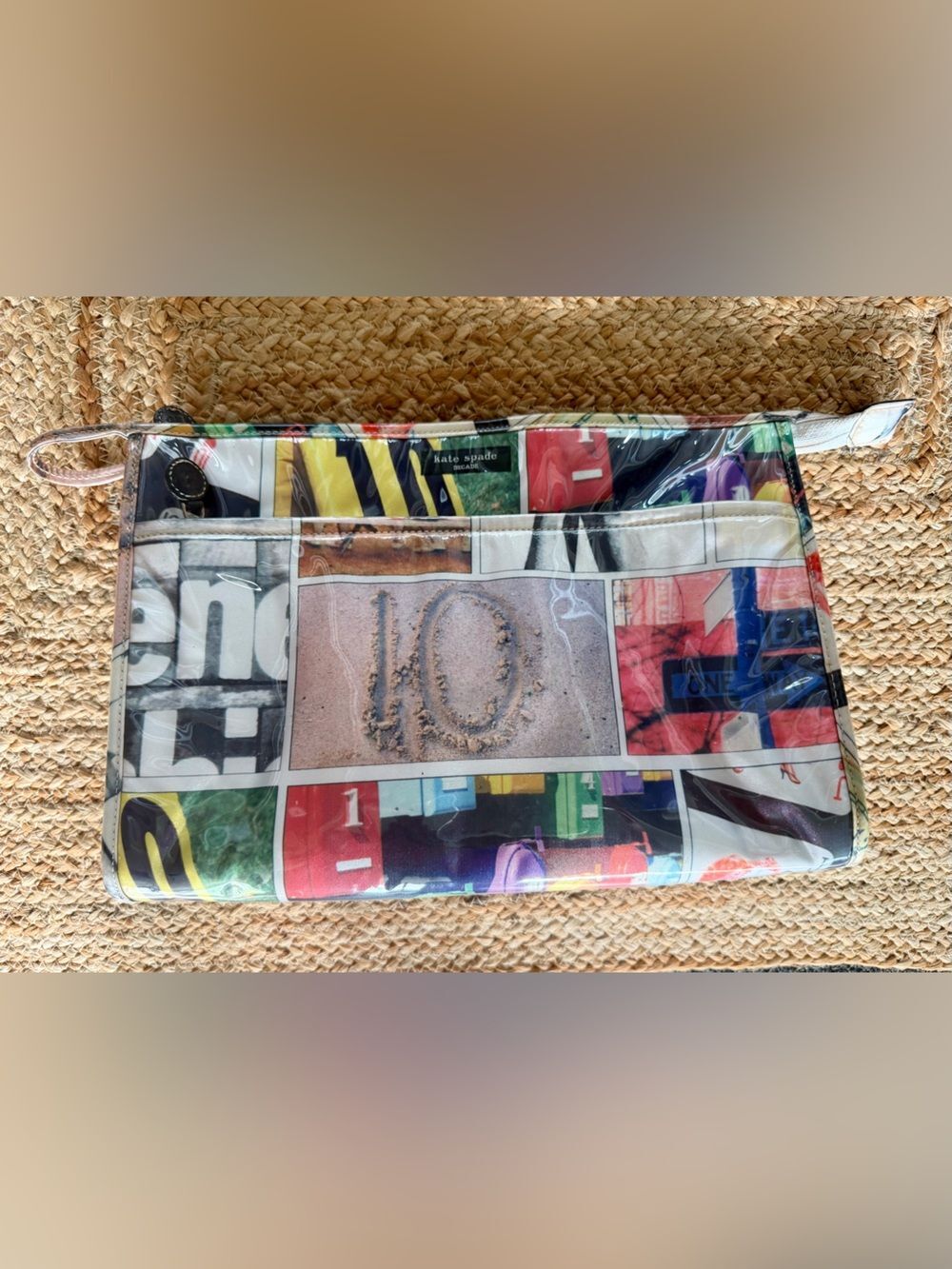 Rare Vintage Kate Spade Decade 10th Anniversary Zip Top Clutch Y2K